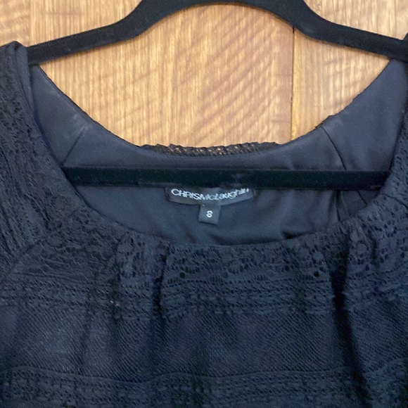 Casual or dressy black lace dress - lined - Picture 2 of 3